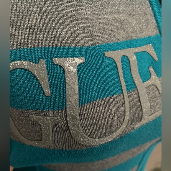 GUESS striped zip front sweater hoodie XS - Picture 11 of 15